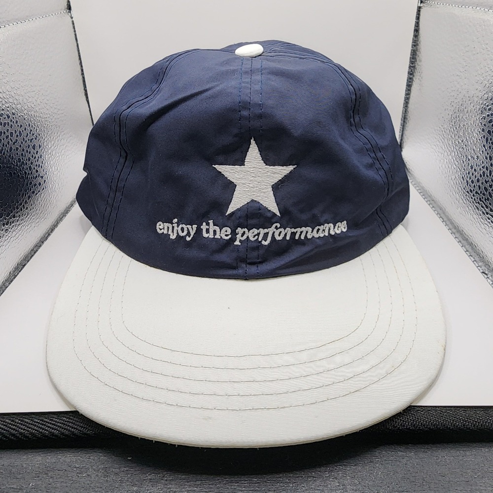 Cutter & Buck Baseball Cap Mens OSFM Blue White Star Enjoy The‎ Performance Hat